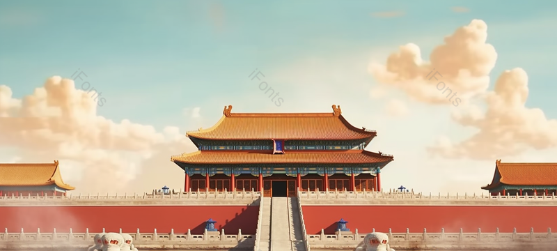 中国故宫建筑午门城墙围墙国庆节插画,插画/手绘图,插画/手绘图库,插画/手绘图下载,插画/手绘